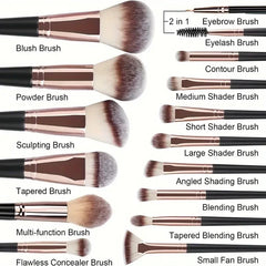 Professional 3-20PCS Makeup Brushes Set Eyeshadow Foundation Concealer Blending