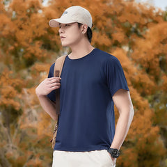 Quick Dry Sport Fashion T Shirt Men'S Sleeves Summer Casual Black Green