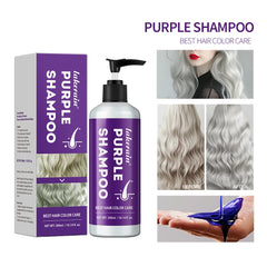 Purple Hair Dye Shampoo for Blonde to Cover Gray Non-irritating Hair Fading