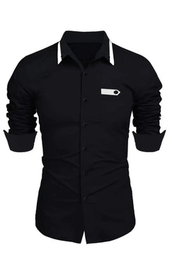 Spring and autumn new hot European code shirt men's Casual Fashion slim