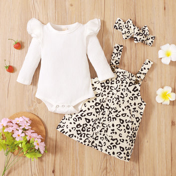 Lioraitiin 0-18M Newborn Infant Baby Girl 3Pcs Autumn Fashion Clothing Set Long