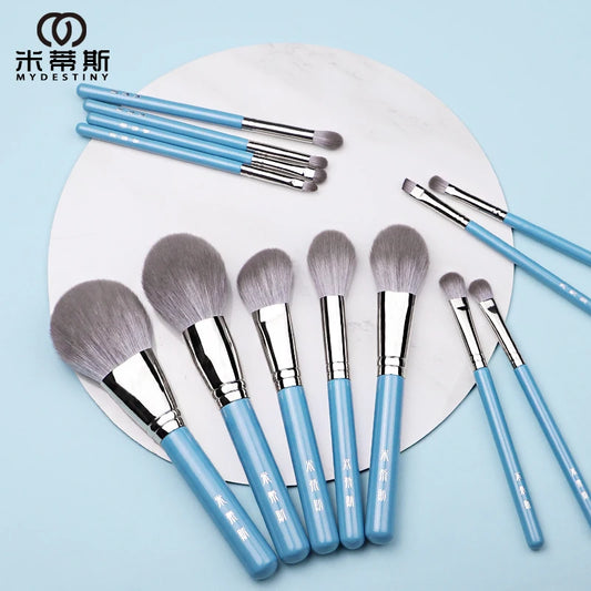 MyDestiny Blue Iris 13pcs Makeup Brush Set&Kit Super Soft Fiber High Quality