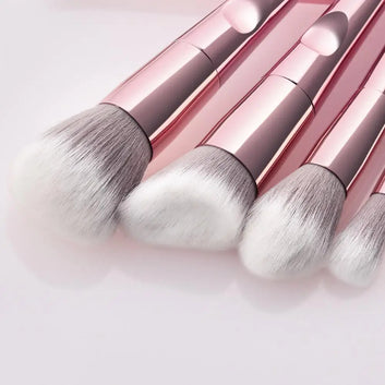 10 Pcs Professional Makeup Brushes Set With Bag Foundation Eyebrow Eyeshadow