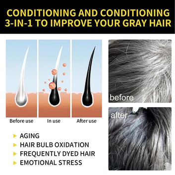 100ML Magic Natural Herbal Hair Dye Shampoo 3 in 1 Hair Color Shampoo for