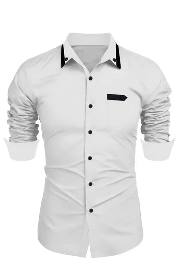 Spring and autumn new hot European code shirt men's Casual Fashion slim