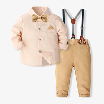 Baby Boy Clothing Sets Infants Newborn Boy Clothes Long Sleeve Tops+Vest+Hat+Overalls