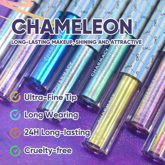CHARMACY New Color Duochrome Glitter Liquid Eyeliner Waterproof Long-lasting