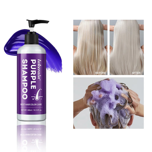 Purple Hair Dye Shampoo for Blonde to Cover Gray Non-irritating Hair Fading