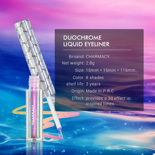 CHARMACY New Color Duochrome Glitter Liquid Eyeliner Waterproof Long-lasting