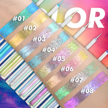 CHARMACY New Color Duochrome Glitter Liquid Eyeliner Waterproof Long-lasting