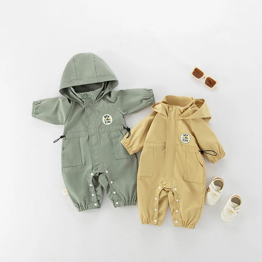 MILANCEL ﻿Autumn Baby Romper Outdoor Jacket 0-2Y Unisex Infant Casual Double