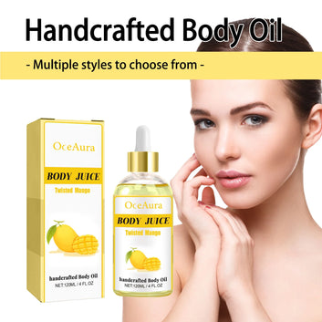 OceAura 4oz Mango Body Care Oil Moisturizes, Hydrates, Relieves Fatigue