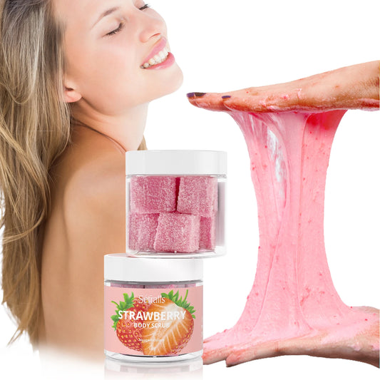 Séfralls Strawberry Body Scrub 150g Exfoliating Hydrating Body Scrub Sugar