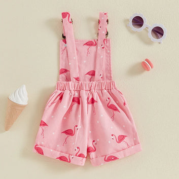 Lioraitiin Kids Girl Denim Overalls Romper Casual Summer